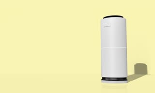 Small compact desktop air purifier on a table